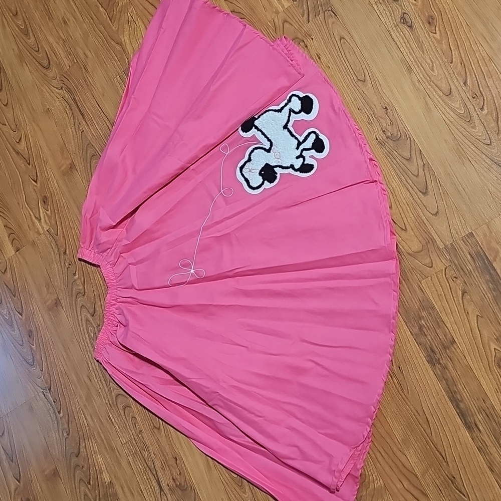 Pink Poodle Embroidered Skirt